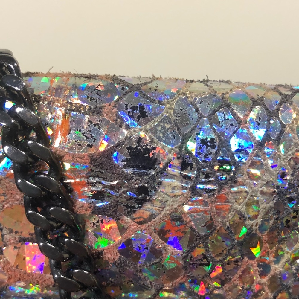 Milly Holographic Python-Embossed Purse - image 3